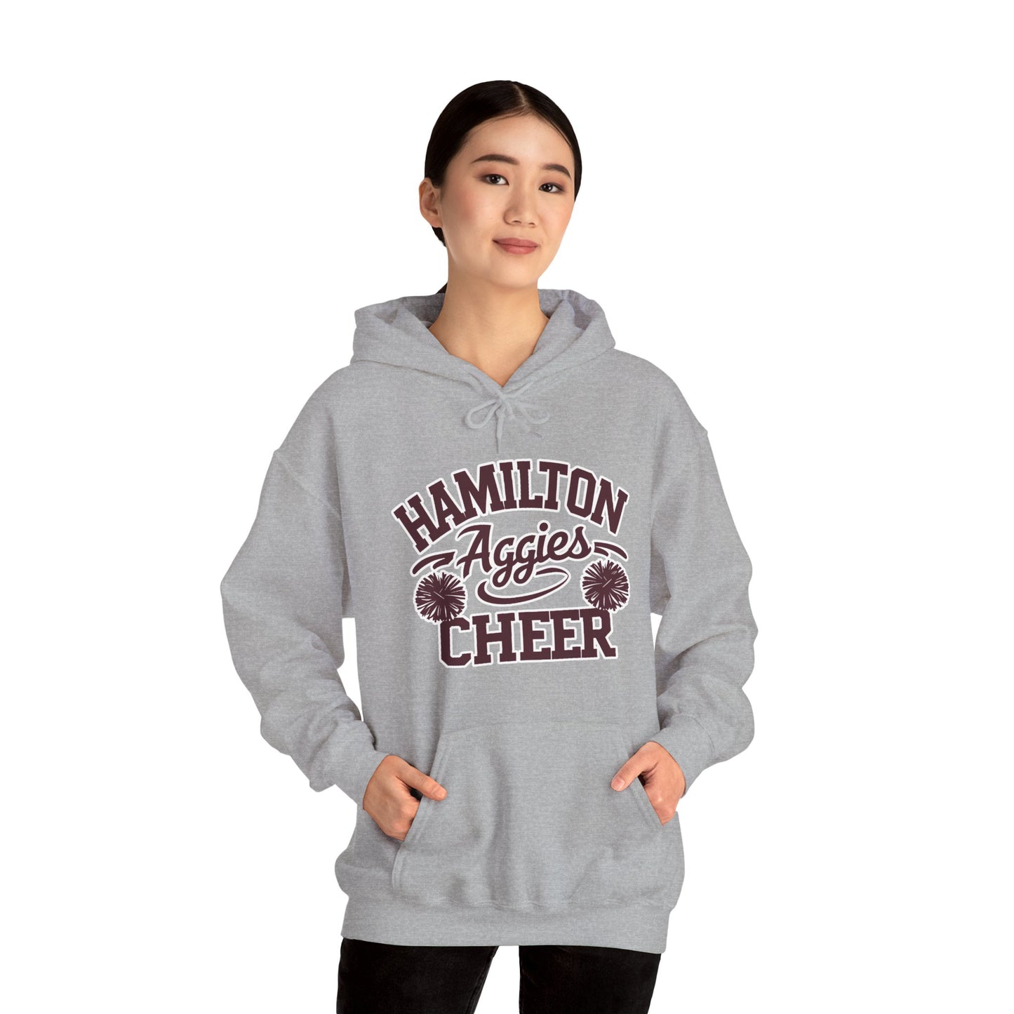Adult Hoodie Sweatshirt \ Hamilton Aggies Cheer \ HAC2