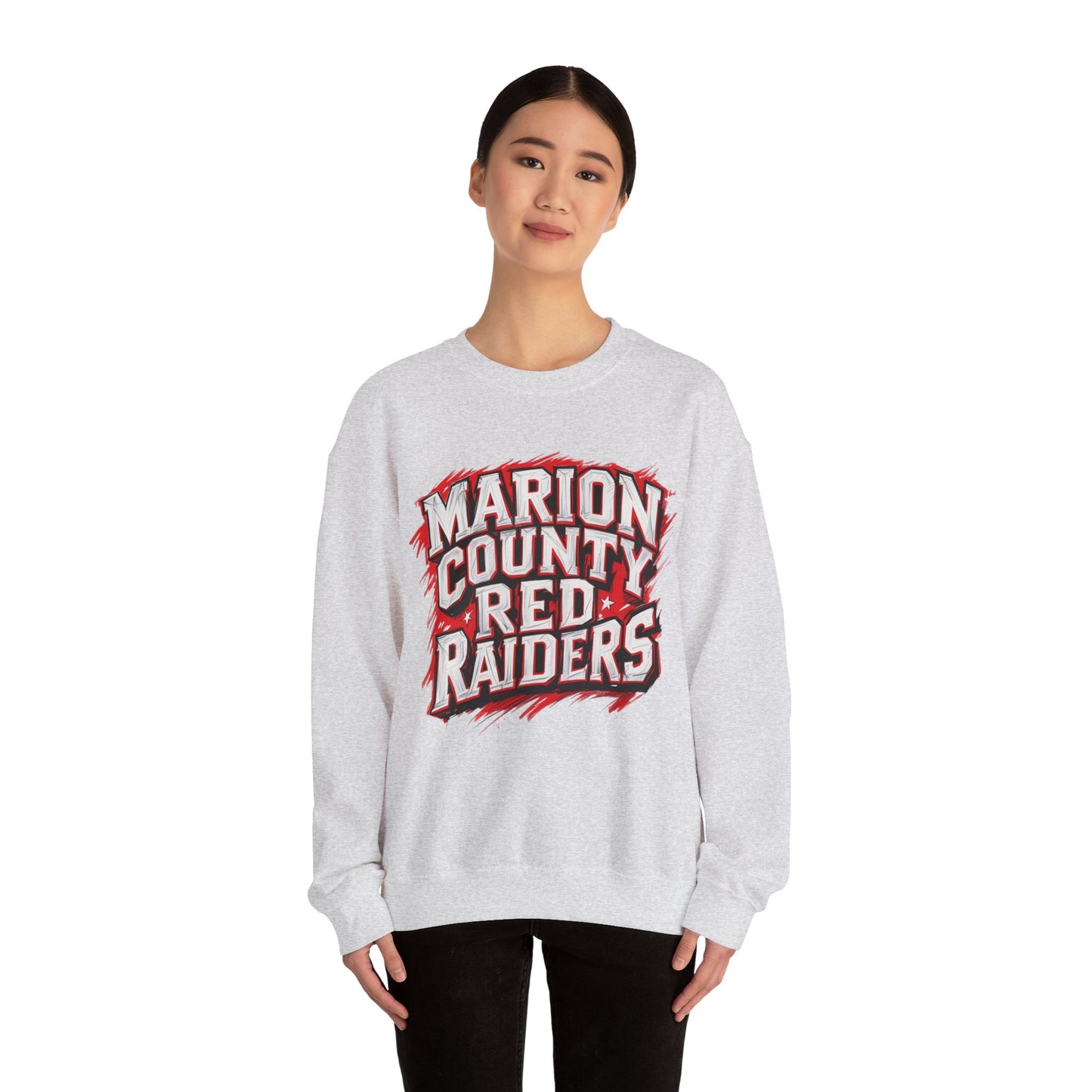 Adult Crewneck Sweatshirt \ Marion County Red Raiders \ MC1