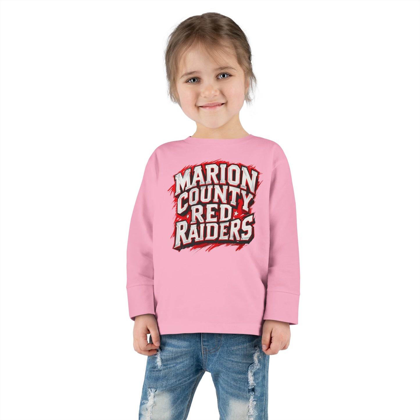 Toddler Long Sleeve Tee \ Marion County Red Raiders \ MC1