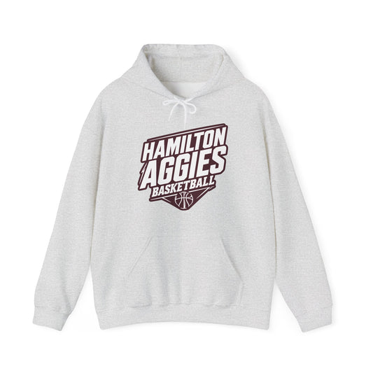 Adult Hoodie Sweatshirt \ Hamilton Aggies Basketball \ HABB2