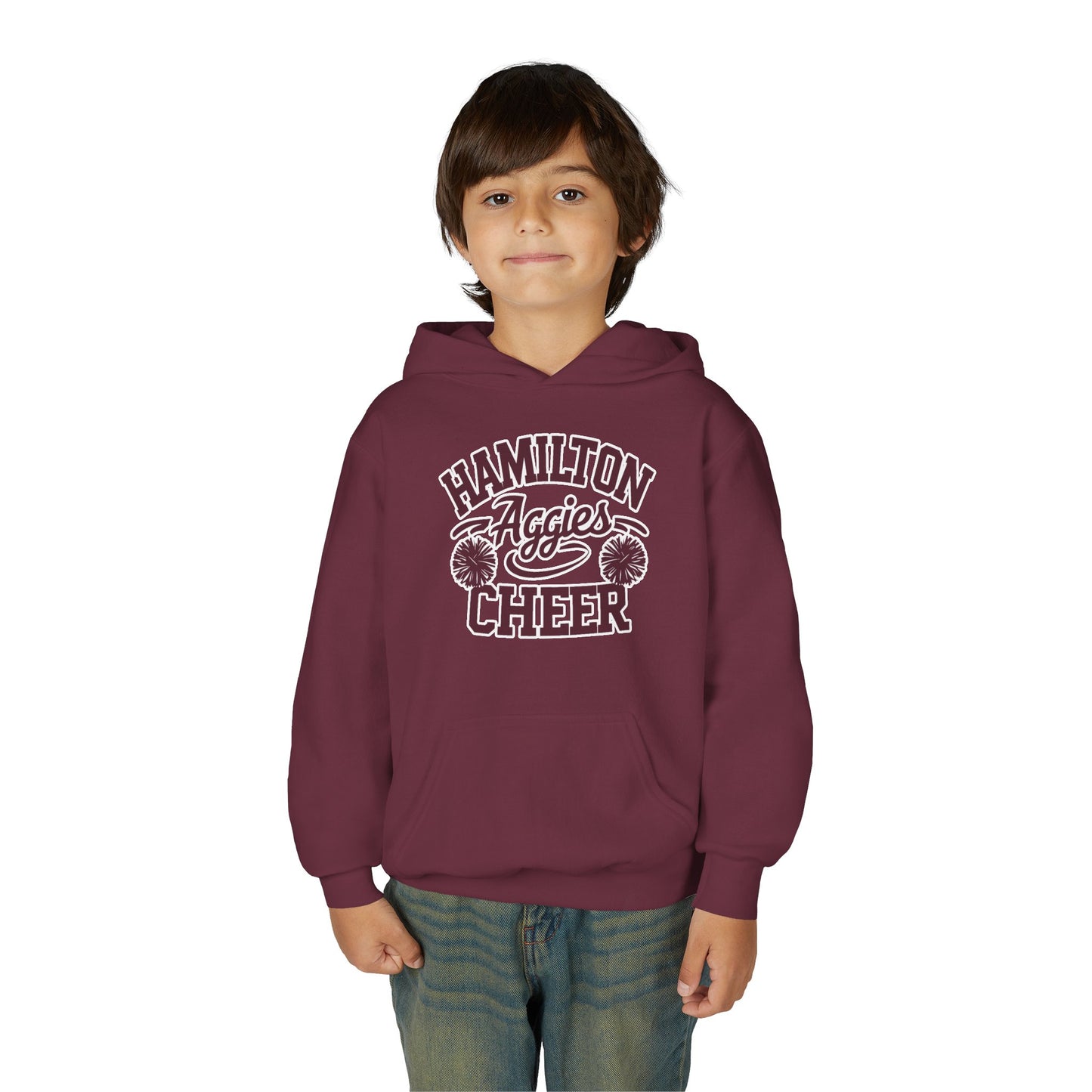 Youth Hoodie Sweatshirt \ Hamilton Aggies Cheer \ Style HAC2