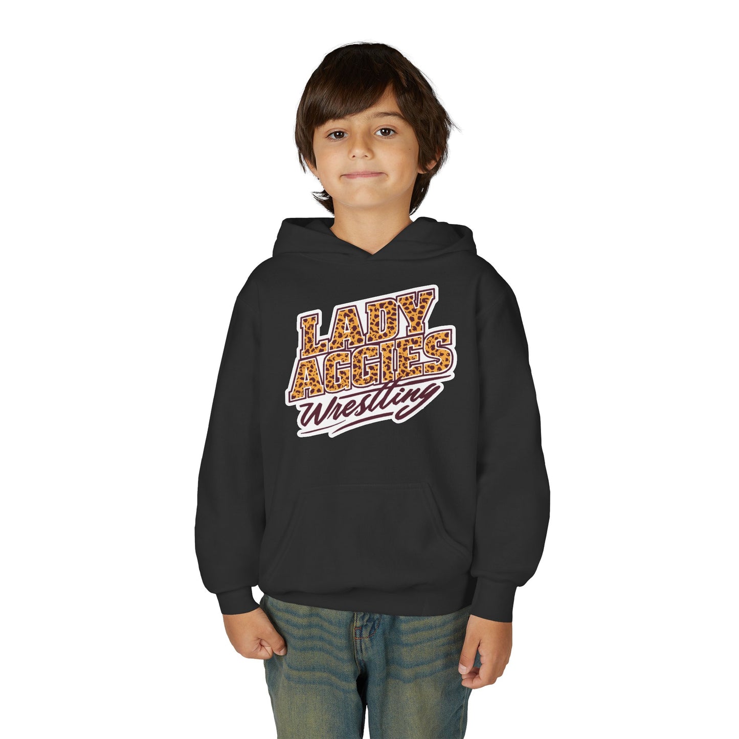 Youth Hoodie Sweatshirt \ Hamilton Aggies Wrestling \ HAWG3