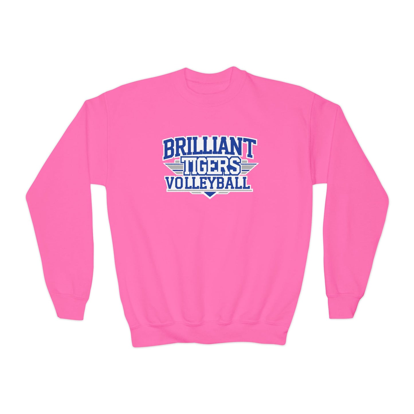 Youth Crewneck Sweatshirt \ Brilliant Tigers Volleyball \ BTV2