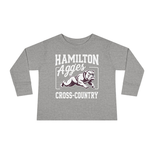 Toddler Long Sleeve Tee \ Hamilton Aggies Cross-Country \ HCC2