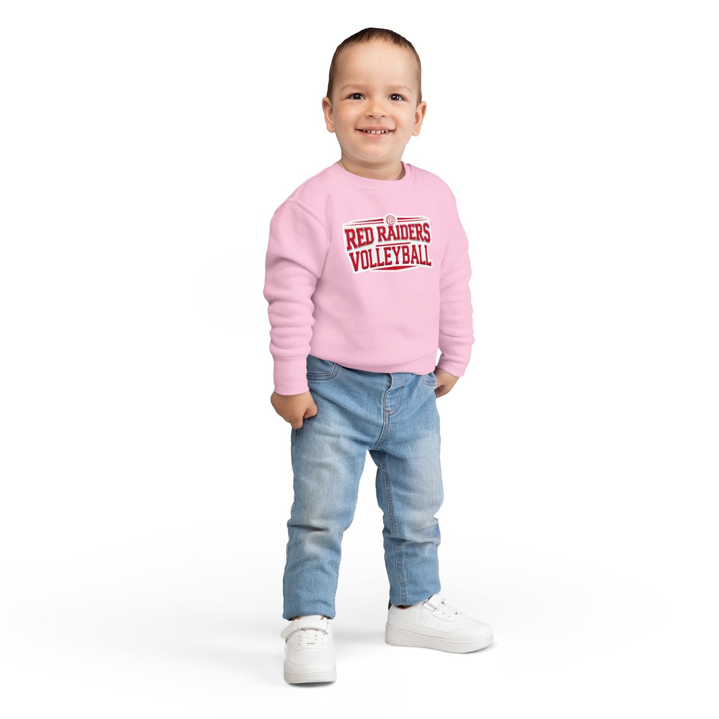 Toddler Crewneck Sweatshirt \ Marion County Red Raiders Volleyball \ MCV2