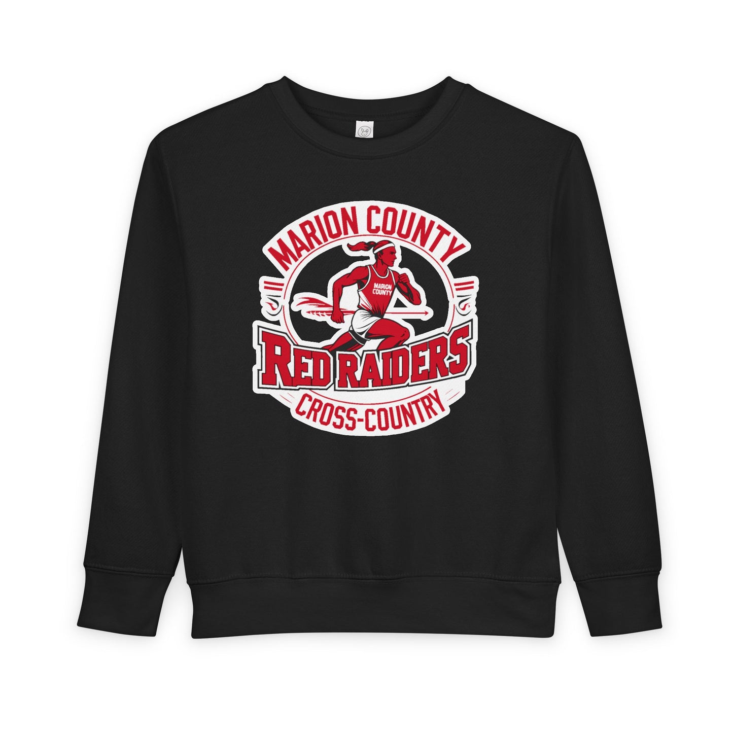 Toddler Crewneck Sweatshirt \ Marion County Red Raiders Cross-Country \ MCCC2