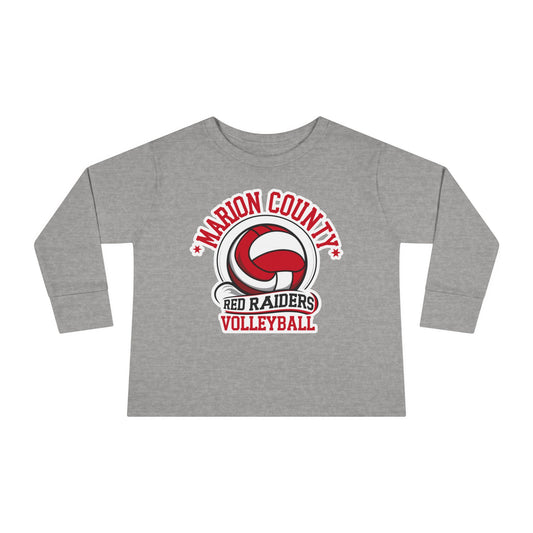 Toddler Long Sleeve Tee \ Marion County Red Raiders Volleyball \ MCV1