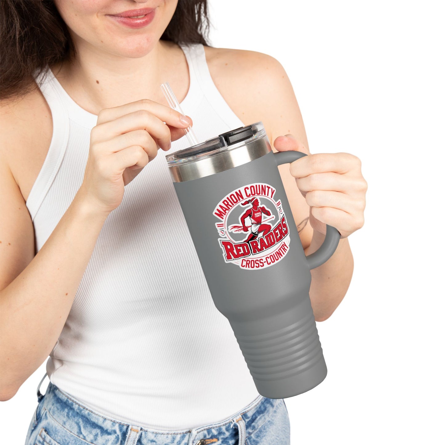 40oz Insulated Tumbler \ Marion County Red Raiders Cross-Country \ MCCC2