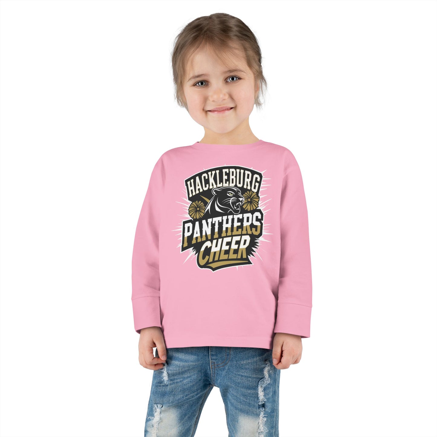 Toddler Long Sleeve Tee \ Hackleburg Panthers Cheer \ HPC1