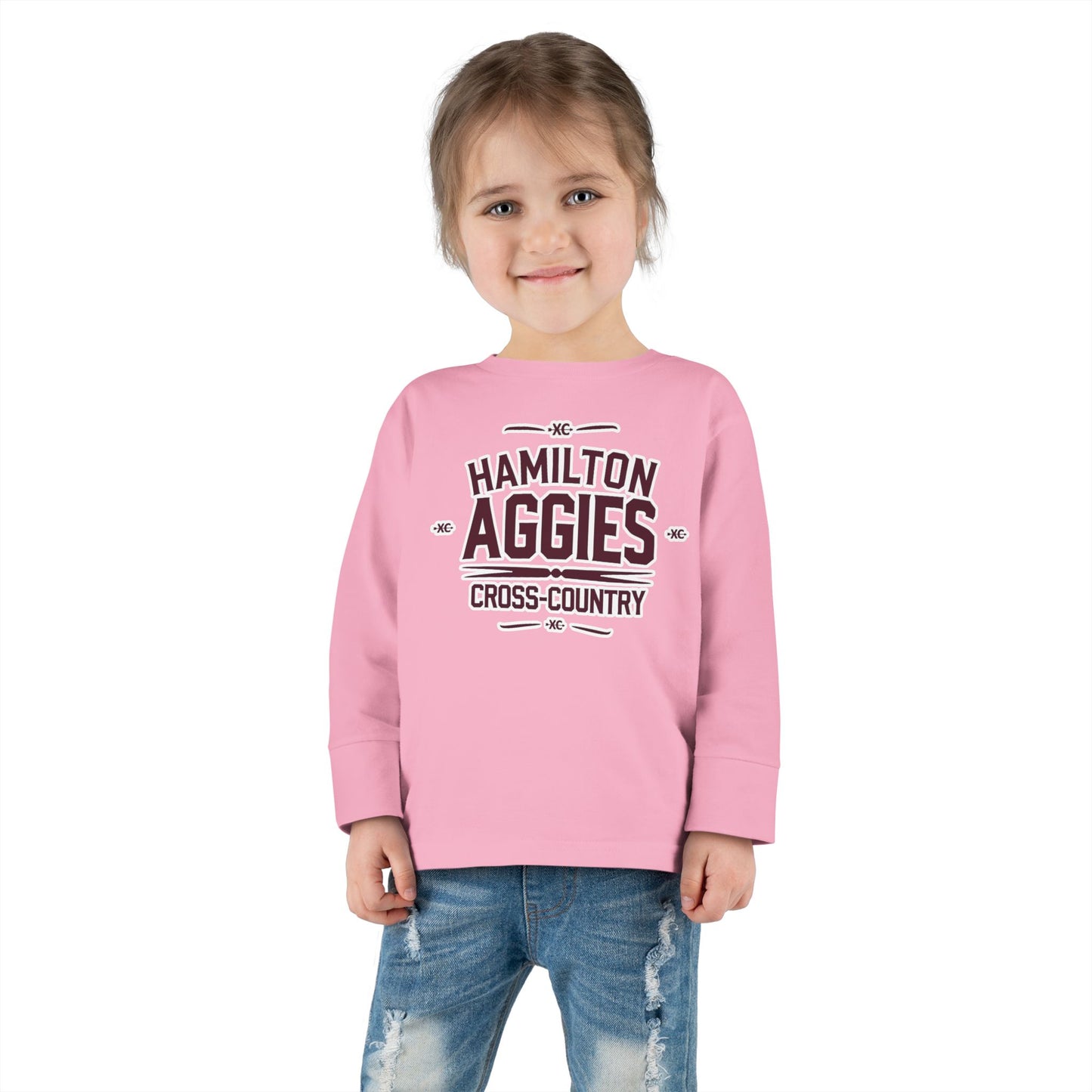 Toddler Long Sleeve Tee \ Hamilton Aggies Cross-Country \ HCC1