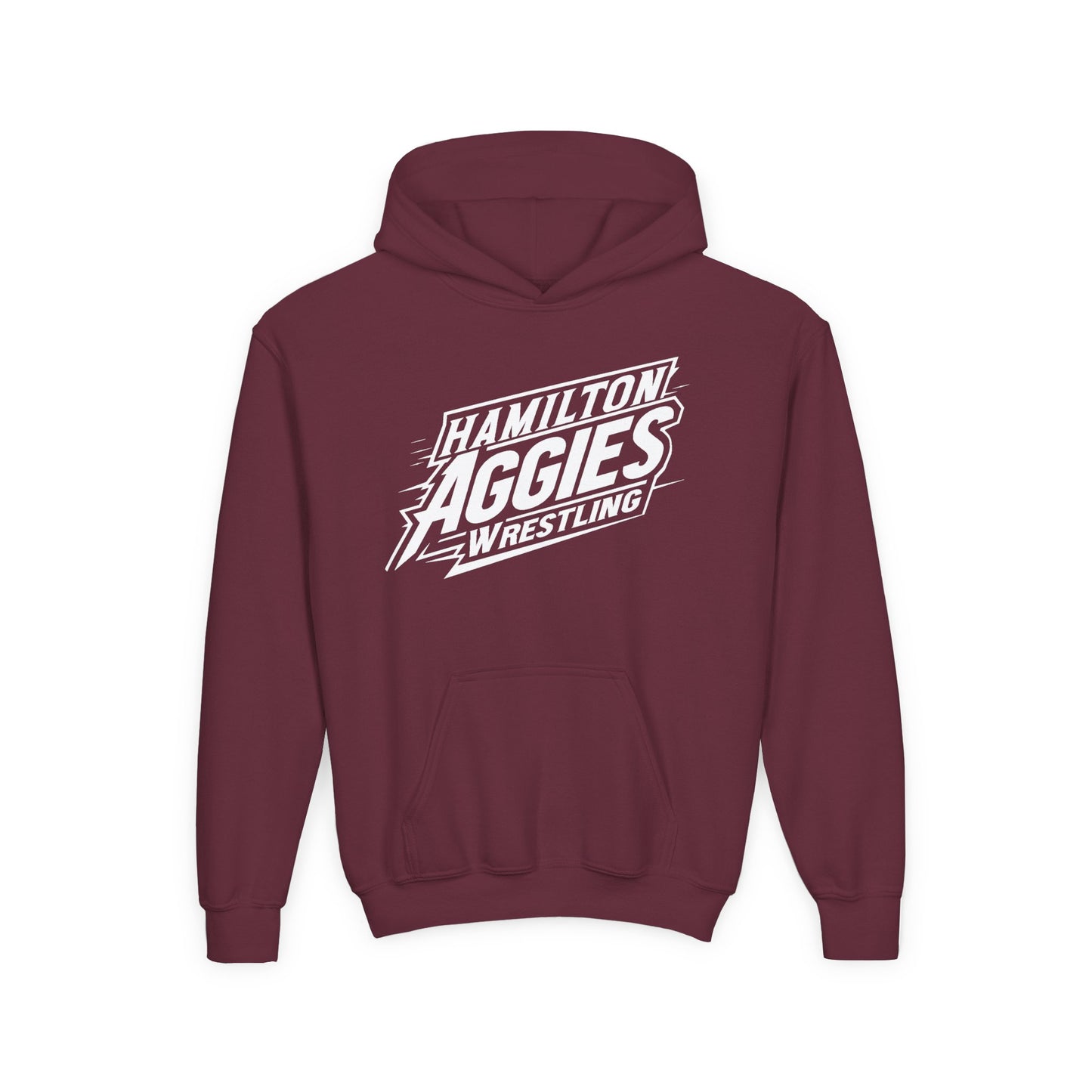 Youth Hoodie Sweatshirt \ Hamilton Aggies Wrestling \ HAW1