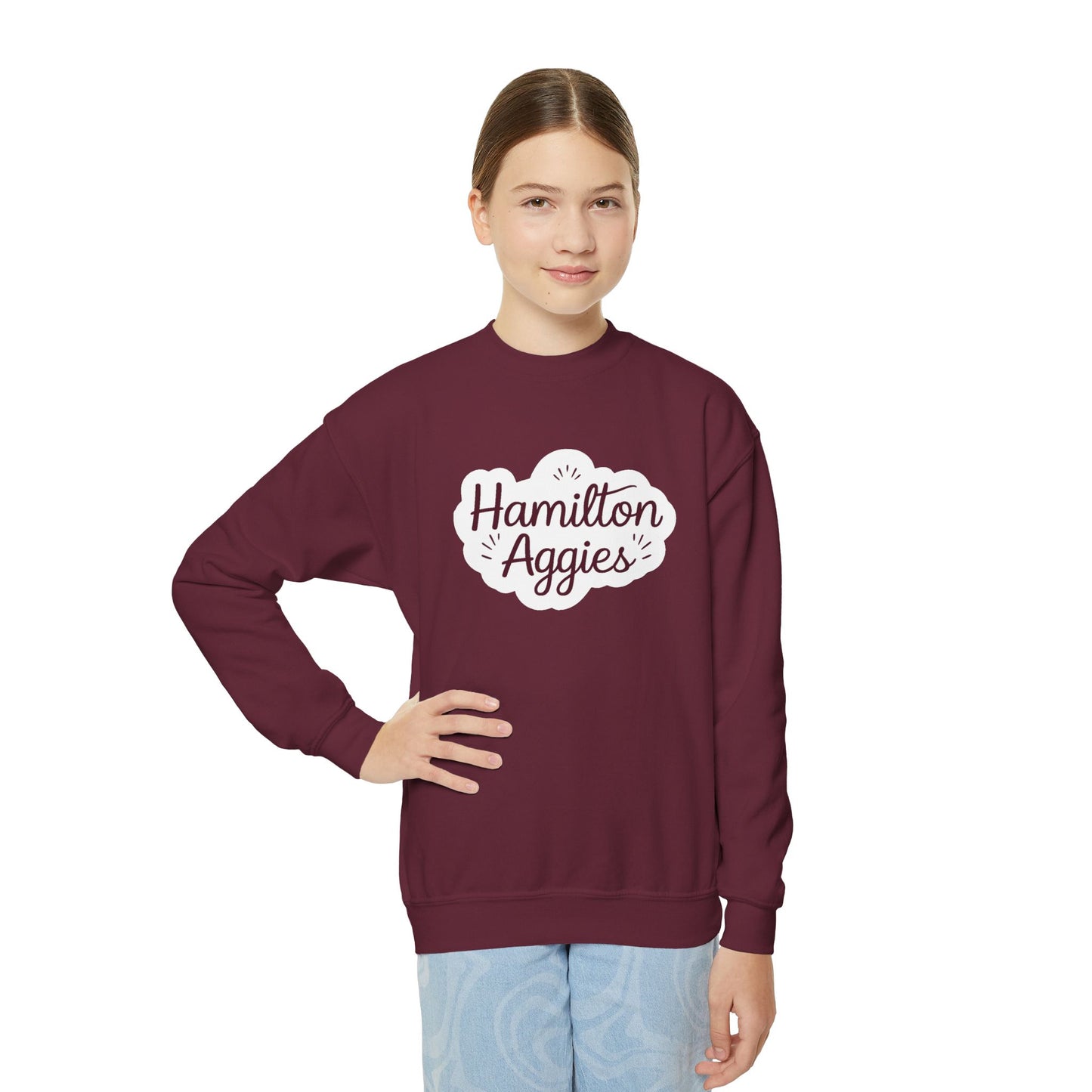 Youth Crewneck Sweatshirt \ Hamilton Aggies \ HAG1