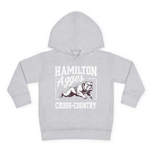 Toddler Hoodie Sweatshirt \ Hamilton Aggies Cross-Country \ HCC2
