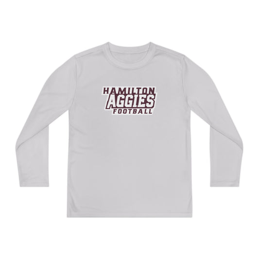 Youth Long Sleeve Tee \ Hamilton Aggies Football \ HAF1