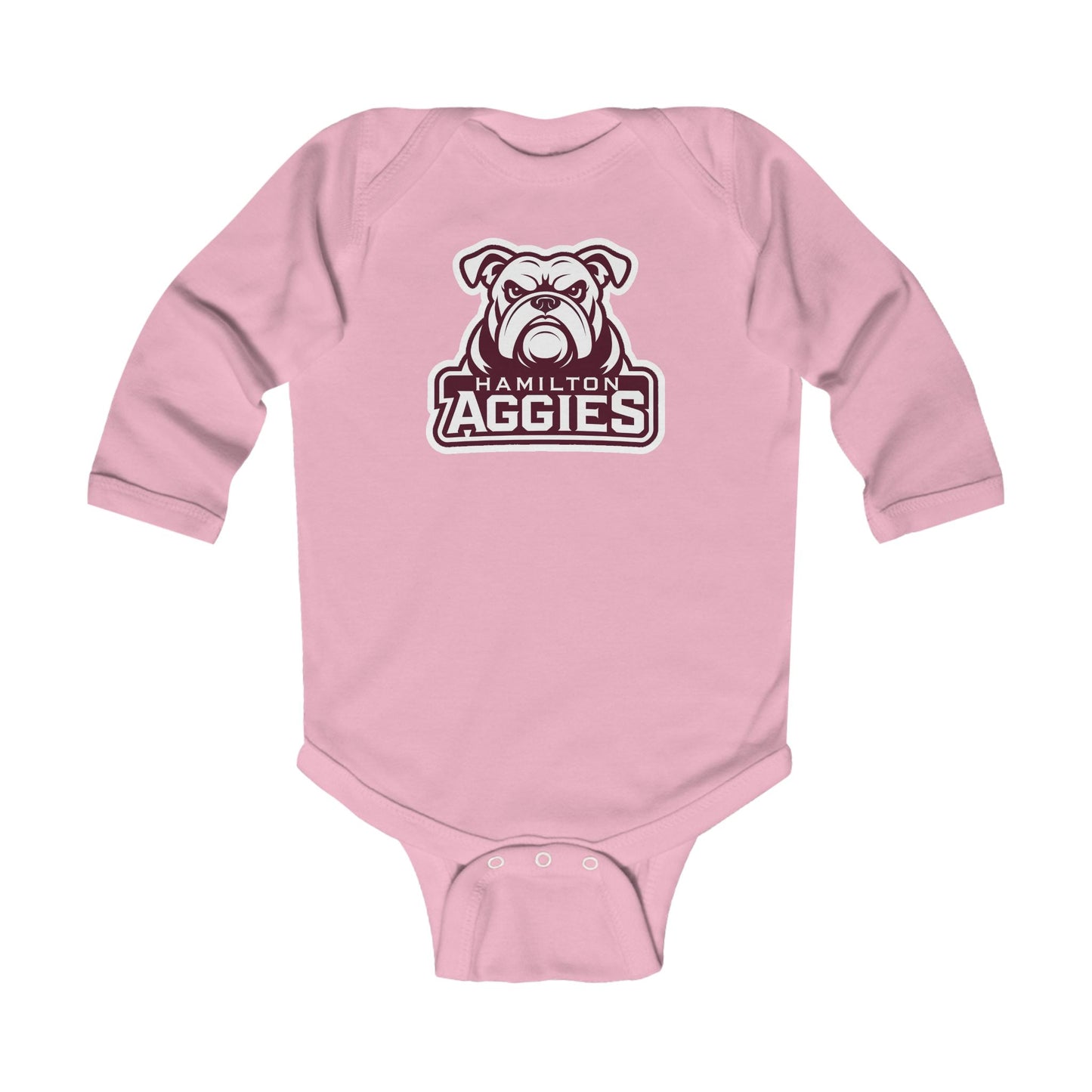 Long Sleeve Baby Bodysuit \ Hamilton Aggies \ HA4