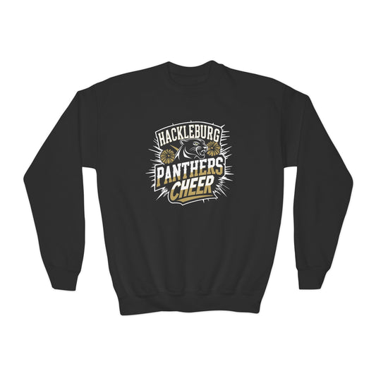 Youth Crewneck Sweatshirt \ Hackleburg Panthers Cheer \ HPC1