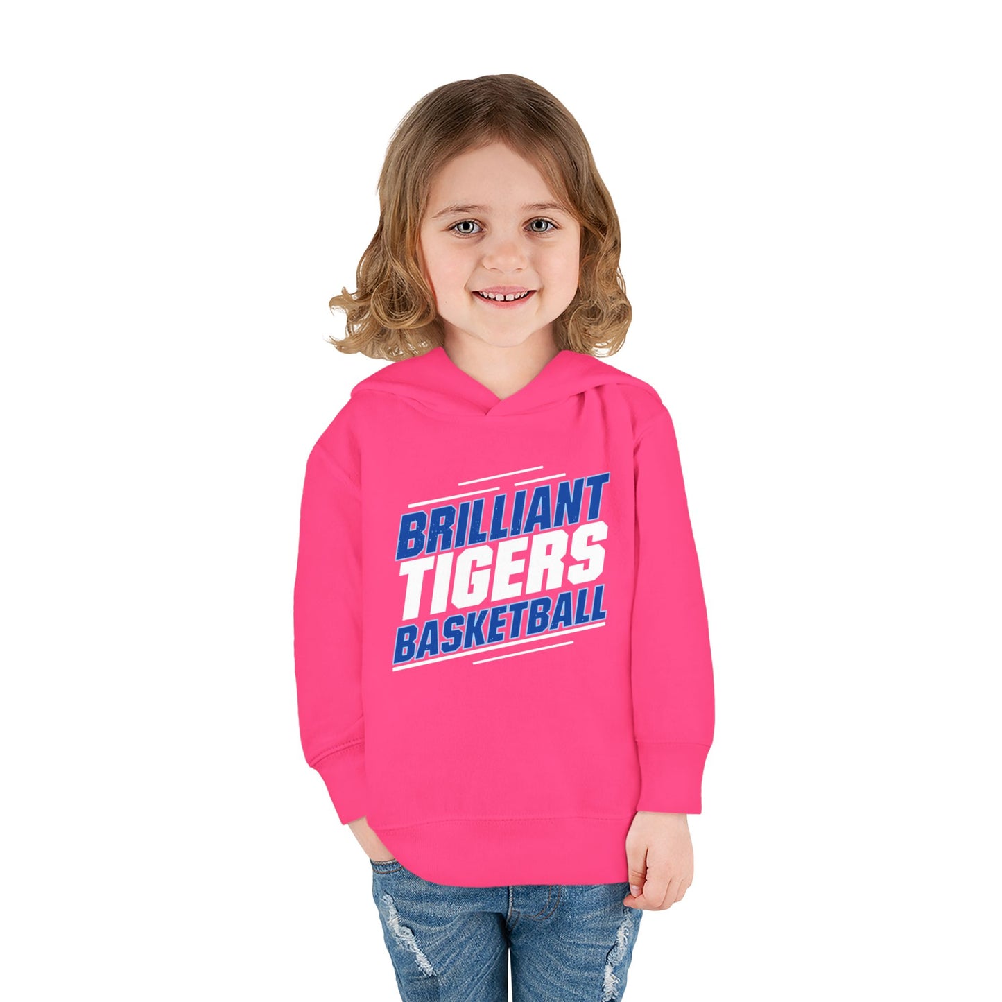 Toddler Hoodie Sweatshirt \ Brilliant Tigers Basketball \ BTBK2