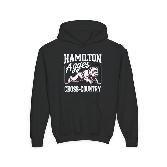 Youth Hoodie Sweatshirt \ Hamilton Aggies Cross-Country \ HCC2