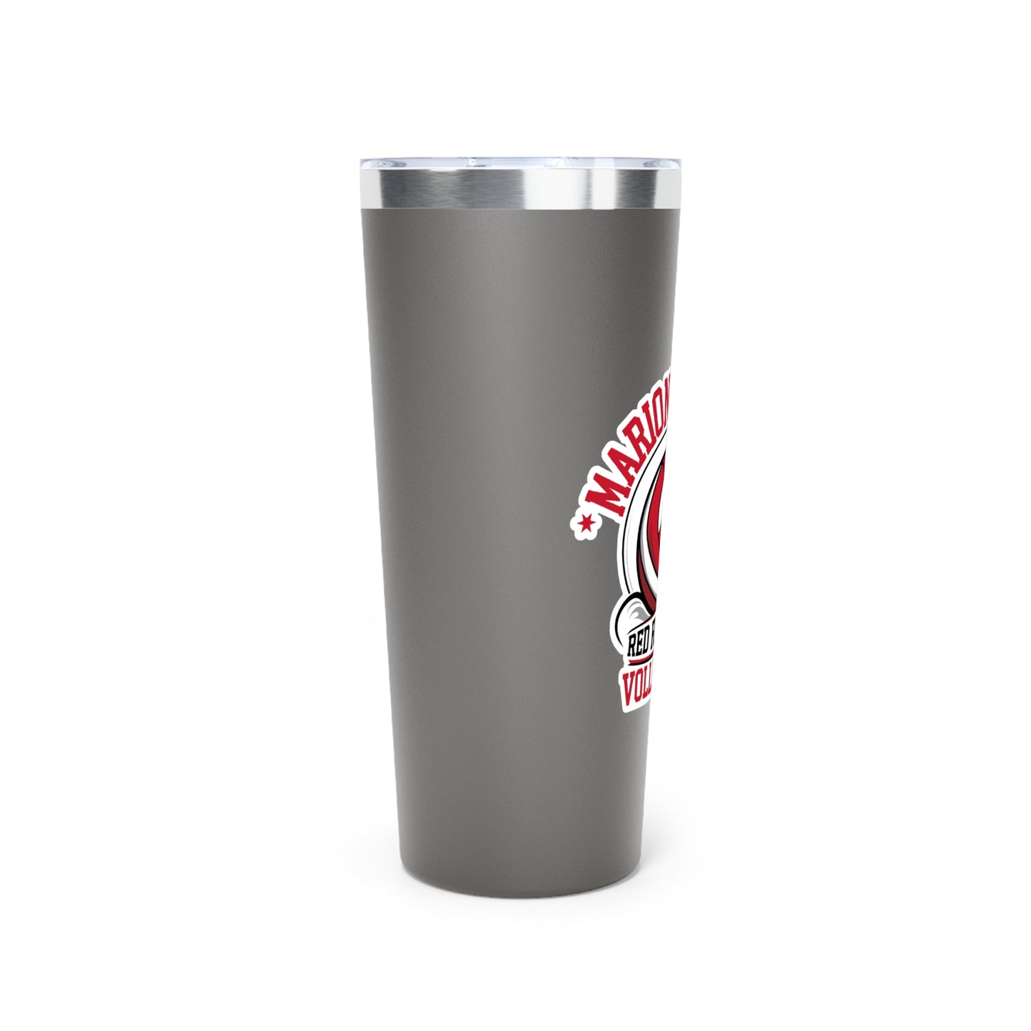 22oz Copper Insulated Tumbler \ Marion County Red Raiders Volleyball \ MCV1