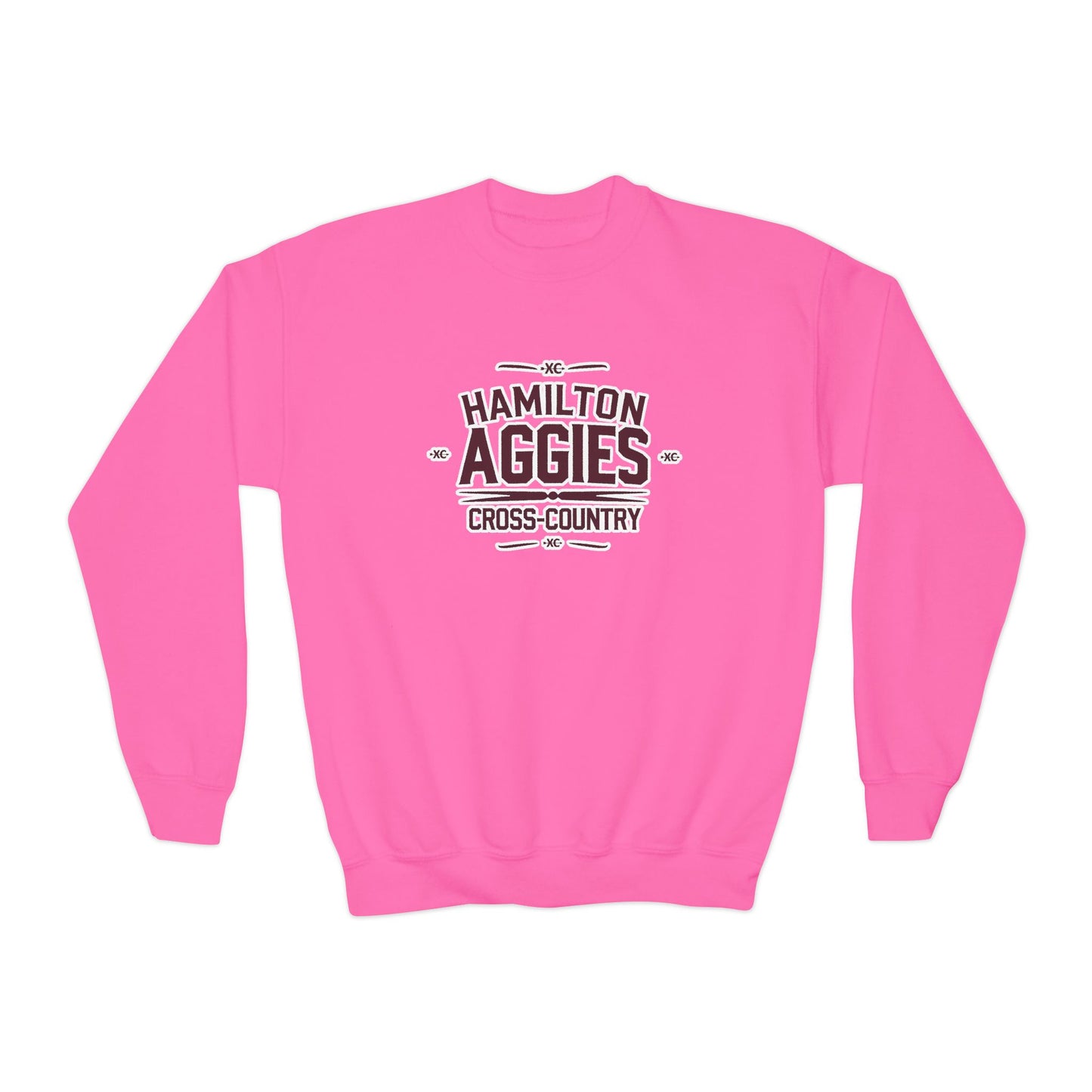 Youth Crewneck Sweatshirt \ Hamilton Aggies Cross-Country \ HCC1