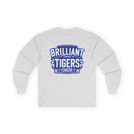 Adult Long Sleeve Tee \ Brilliant Tigers Cheer \ BTC2