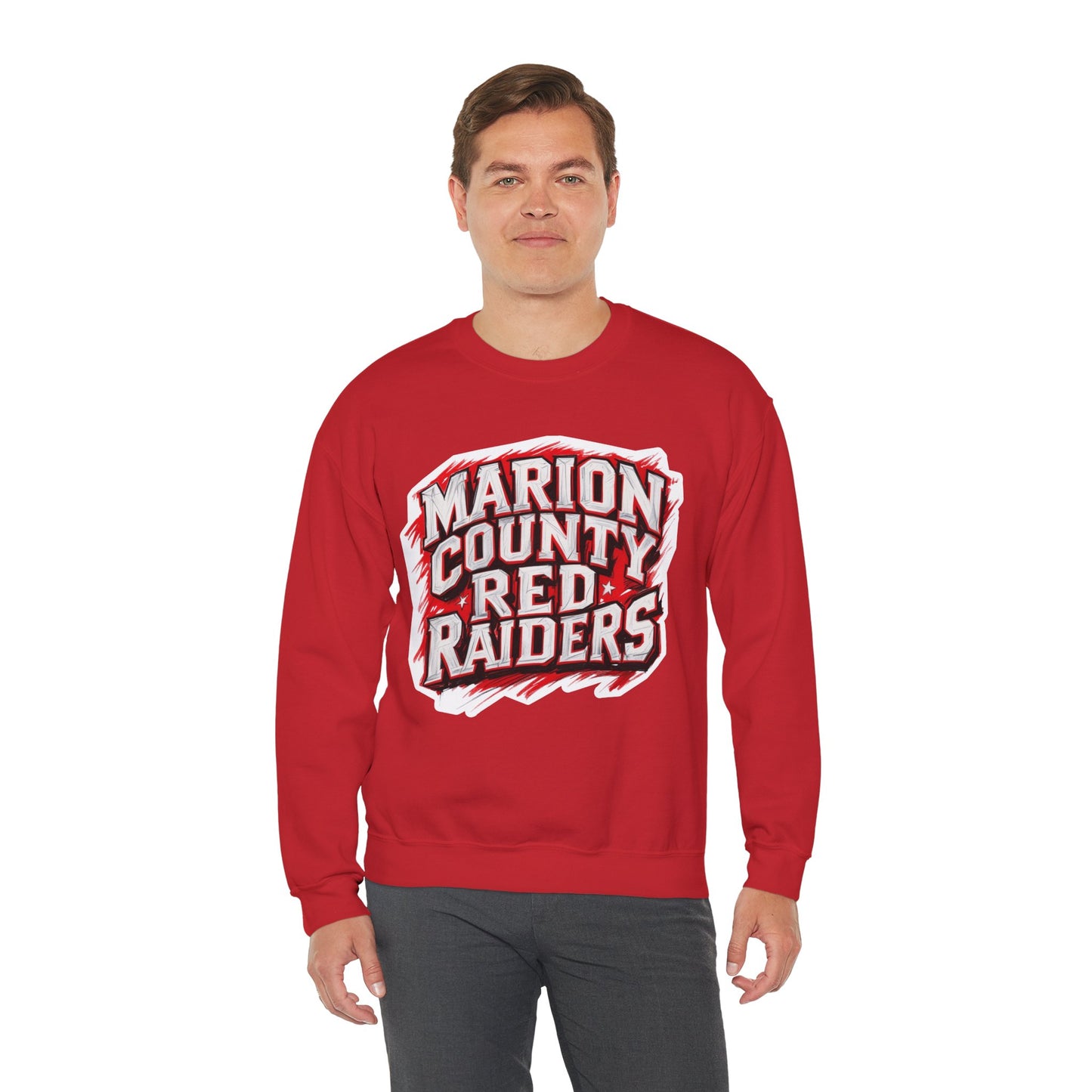 Adult Crewneck Sweatshirt \ Marion County Red Raiders \ MC1