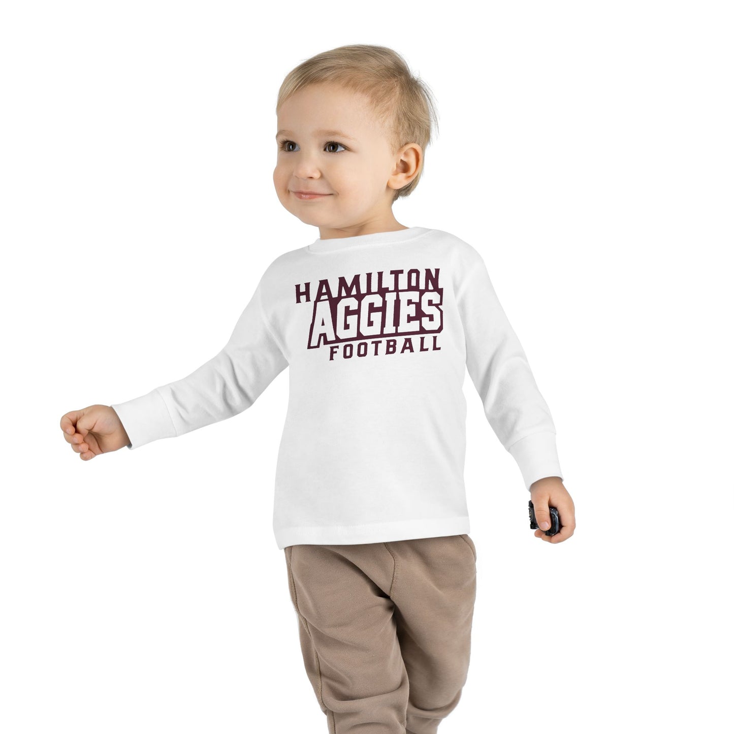 Toddler Long Sleeve Tee \ Hamilton Aggies Football \ HAF1