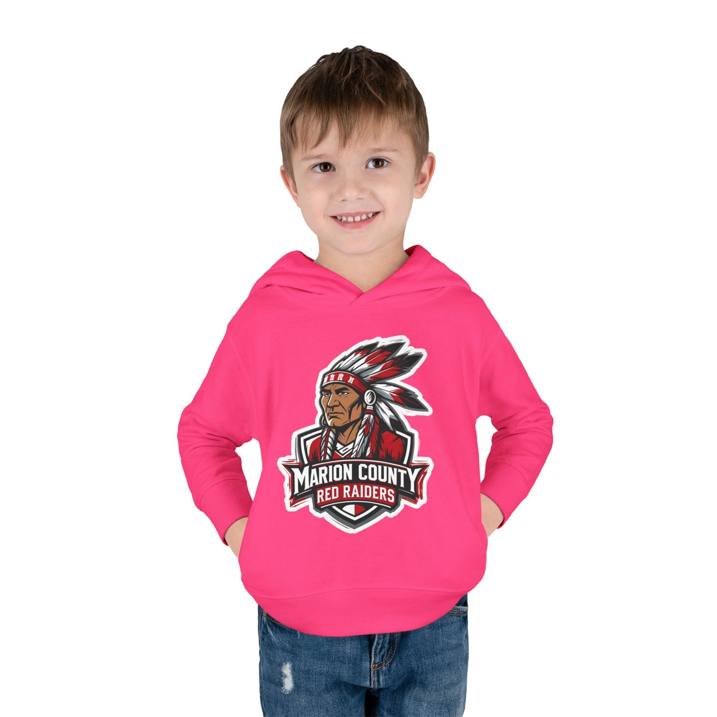 Toddler Hoodie Sweatshirt \ Marion County Red Raiders \ MC2