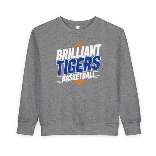 Toddler Crewneck Sweatshirt \ Brilliant Tigers Basketball \ BTBK1