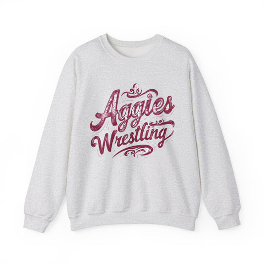 Adult Crewneck Sweatshirt \ Hamilton Aggies Wrestling \ HAWG2