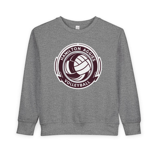 Toddler Crewneck Sweatshirt \ Hamilton Aggies Volleyball \ HAV1