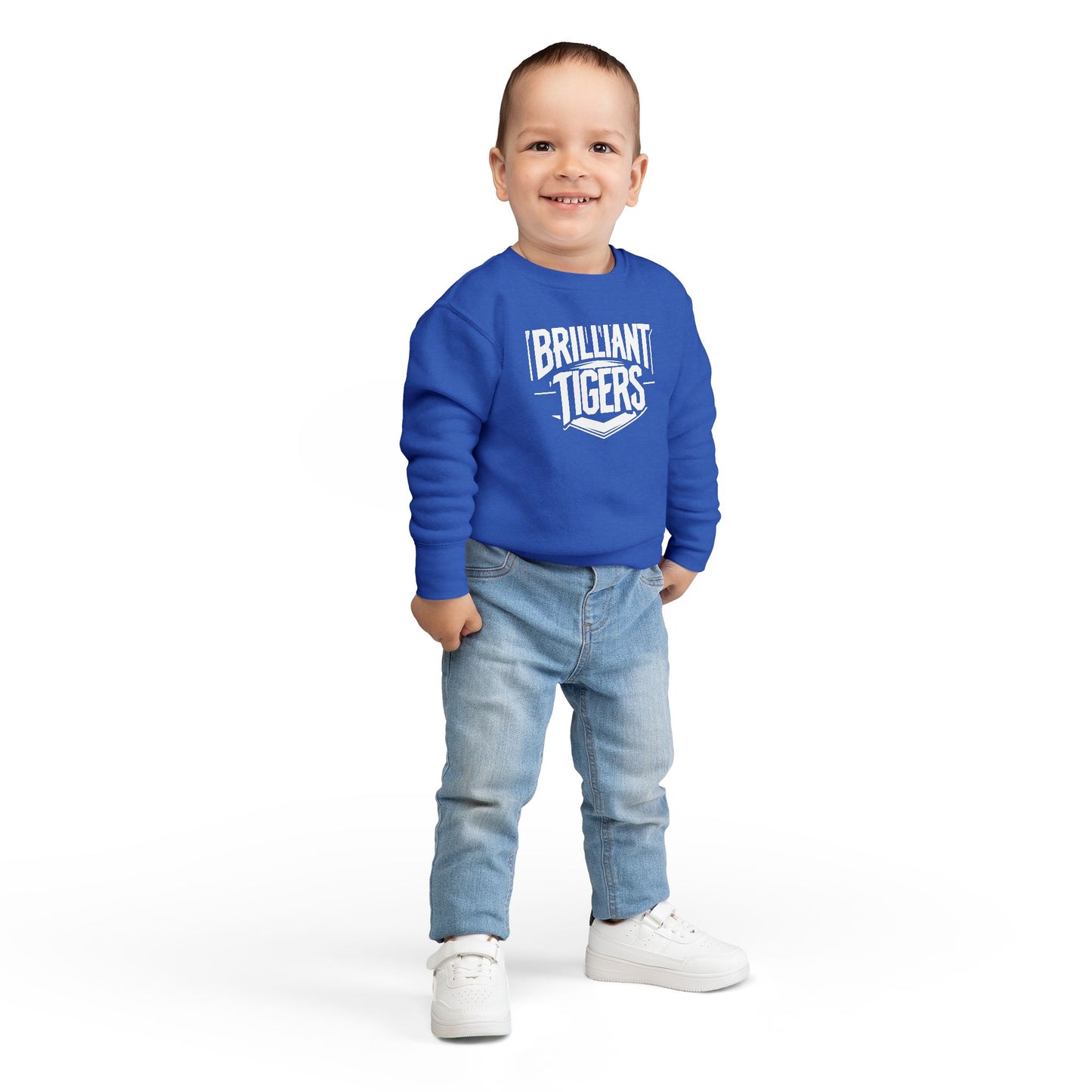 Toddler Crewneck Sweatshirt \ Brilliant Tigers \ BT2