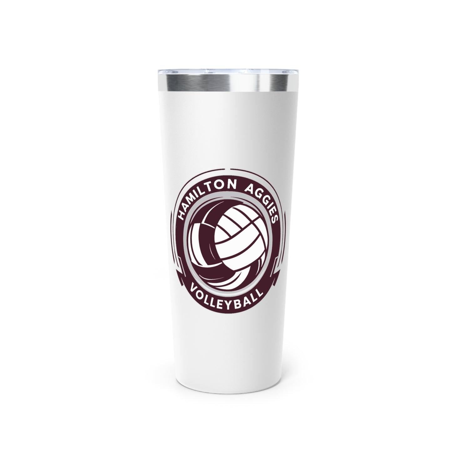 22oz Copper Insulated Tumbler \ Hamilton Aggies Volleyball \ HAV1