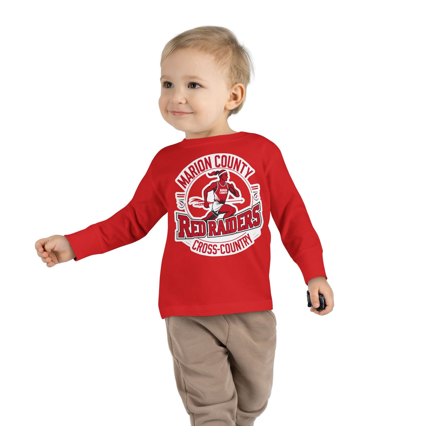 Toddler Long Sleeve Tee \ Marion County Red Raiders Cross-Country \ MCCC2