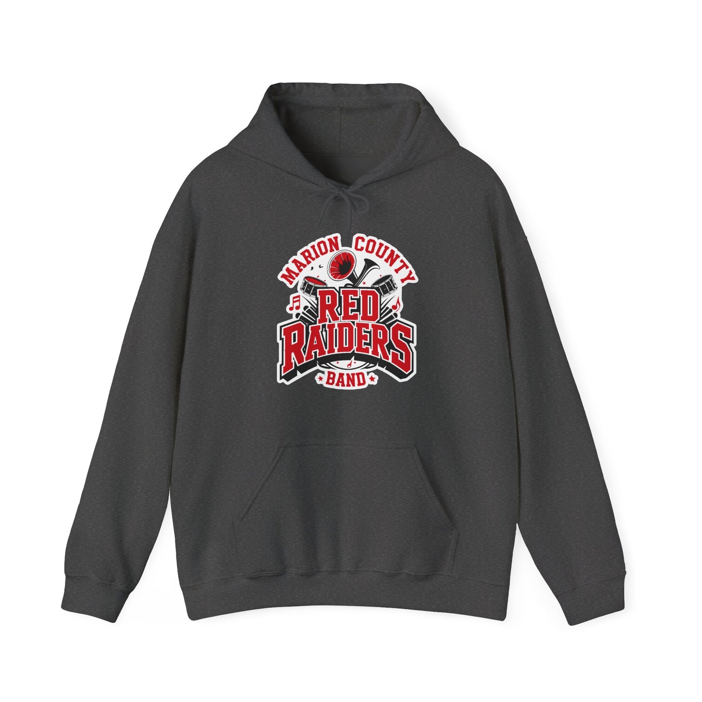 Adult Hoodie Sweatshirt \ Marion County Red Raiders Band \ MCB2