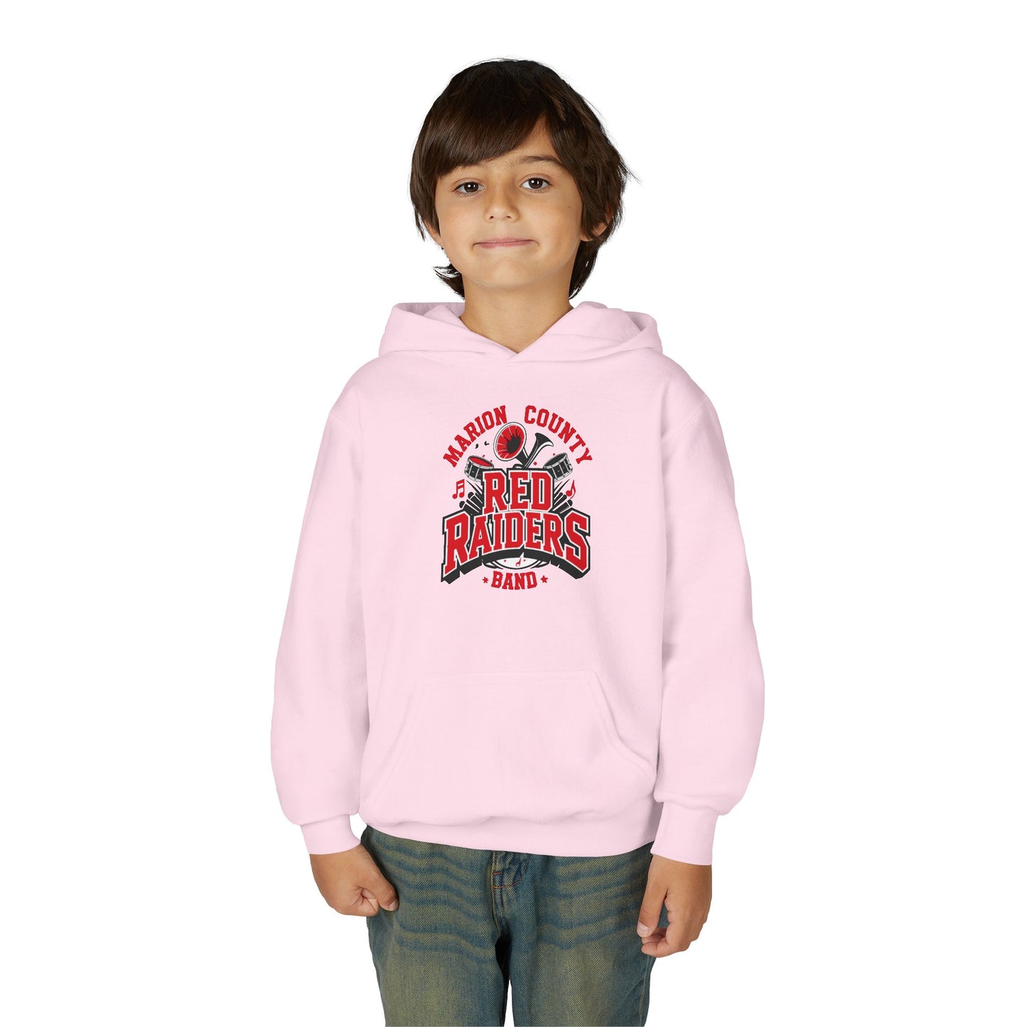 Youth Hoodie Sweatshirt \ Marion County Red Raiders Band \ MCB2
