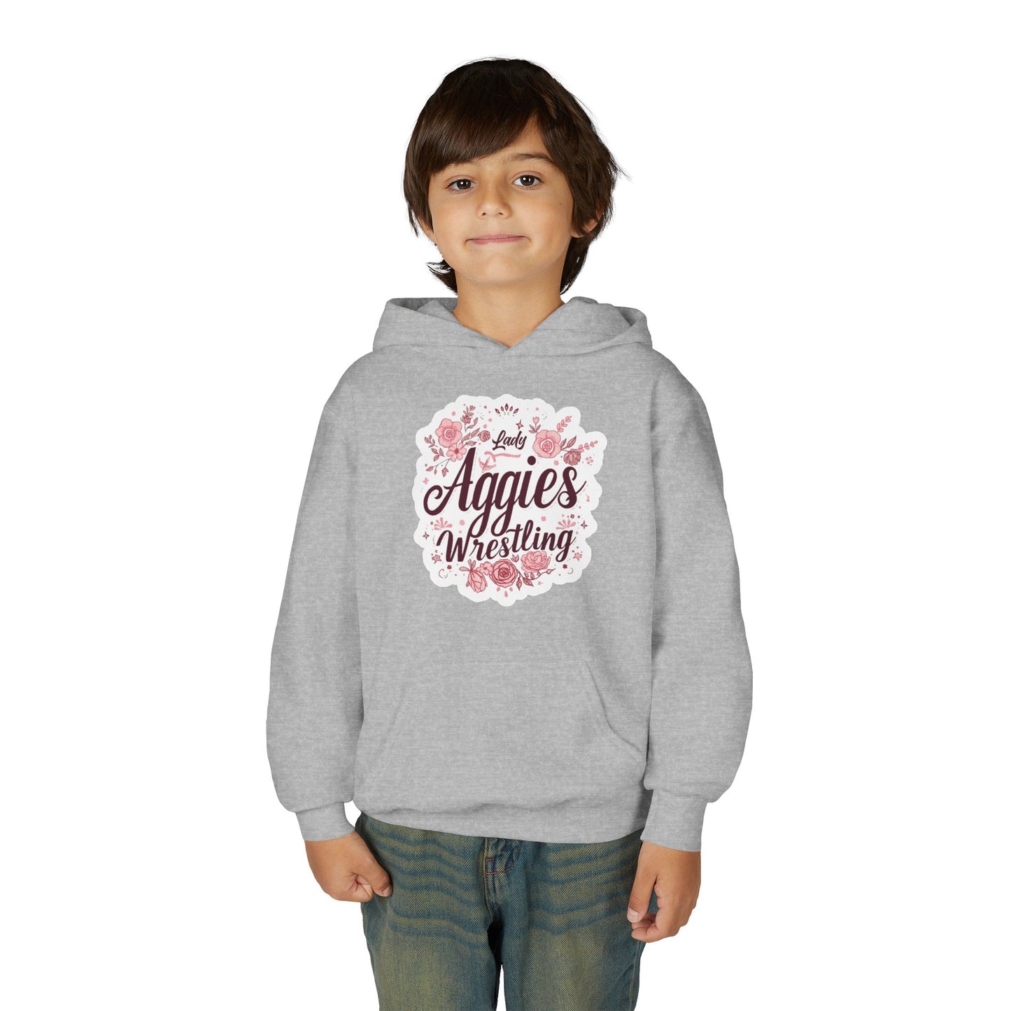 Youth Hoodie Sweatshirt \ Hamilton Aggies Wrestling \ HAWG1