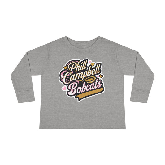 Toddler Long Sleeve Tee \ Phill Campbell Bobcats \ PCBG1
