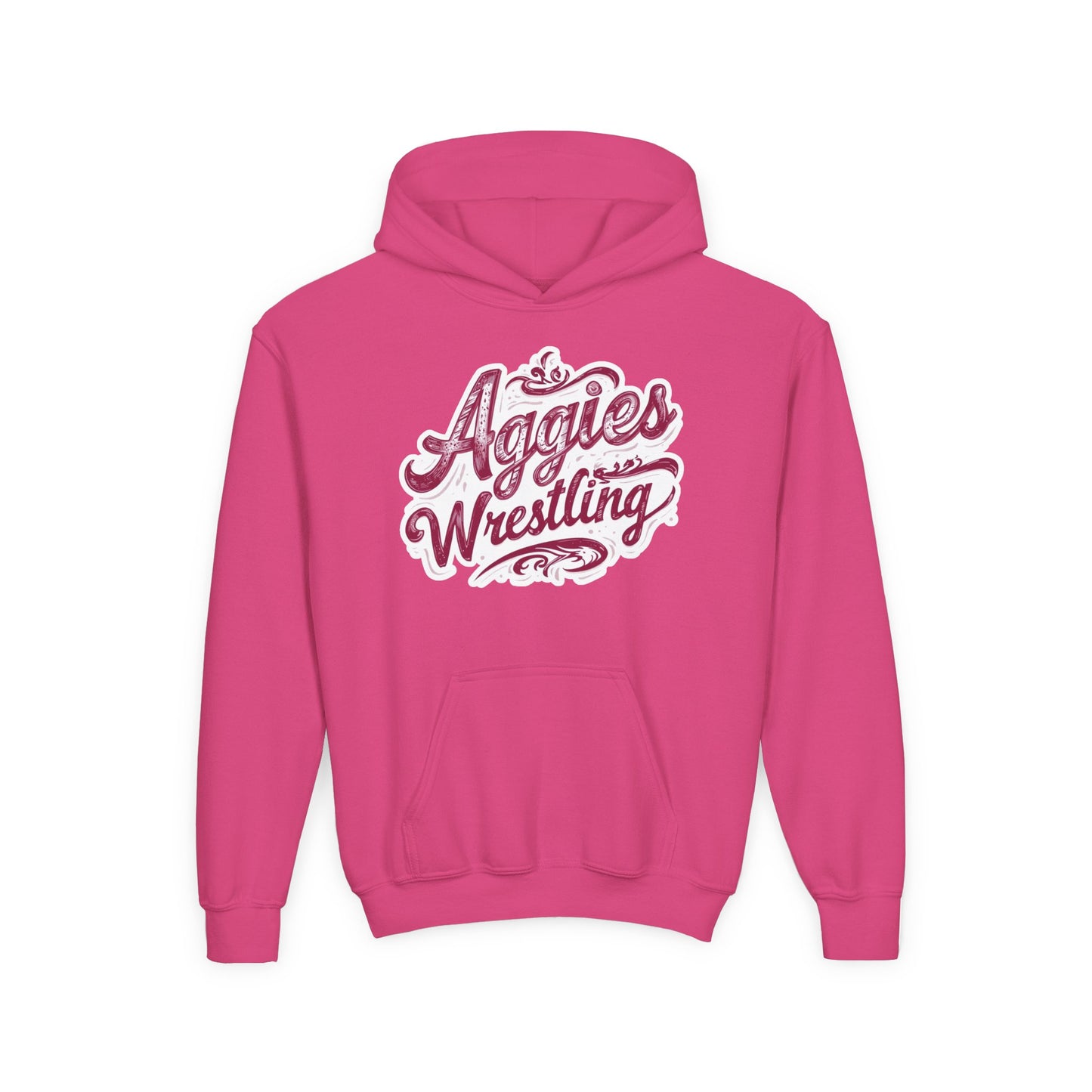 Youth Hoodie Sweatshirt \ Hamilton Aggies Wrestling \ HAWG2