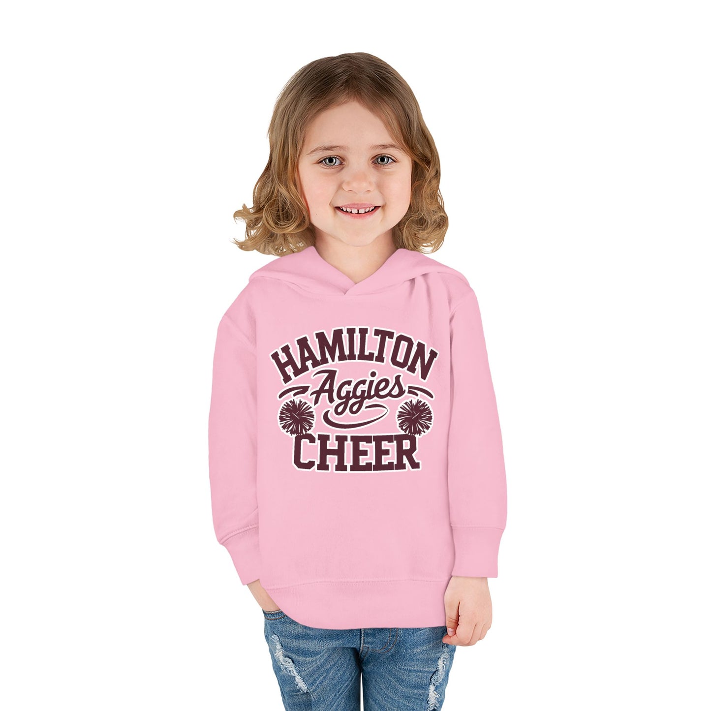 Toddler Hoodie Sweatshirt \ Hamilton Aggies Cheer \ Style HAC2