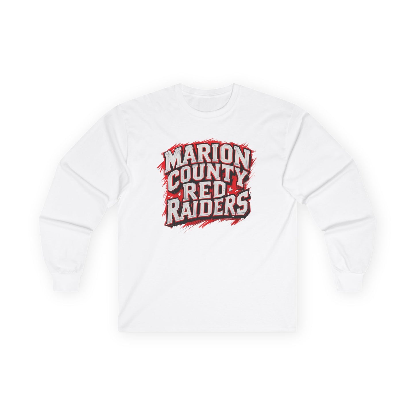 Adult Long Sleeve Tee \ Marion County Red Raiders \ MC1