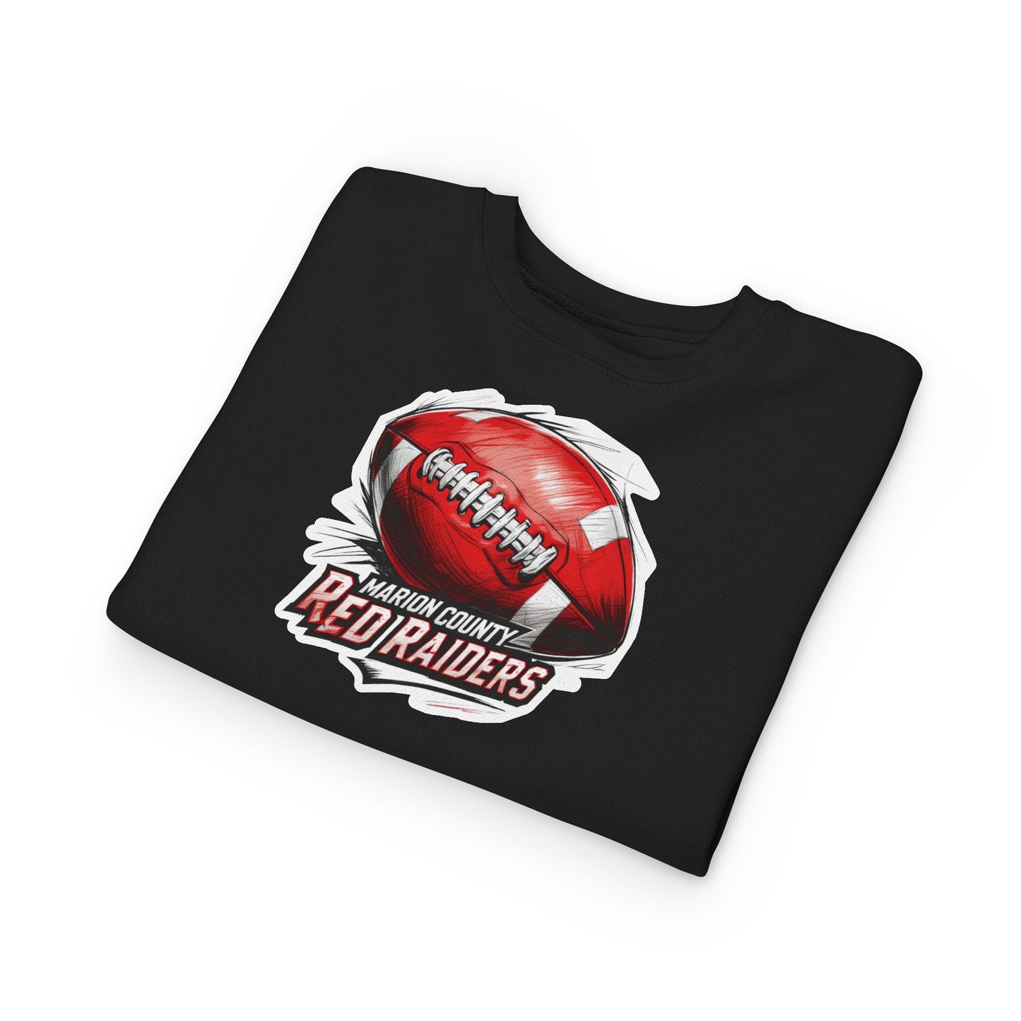 Toddler Crewneck Sweatshirt \ Marion County Red Raiders Football \ MCF1