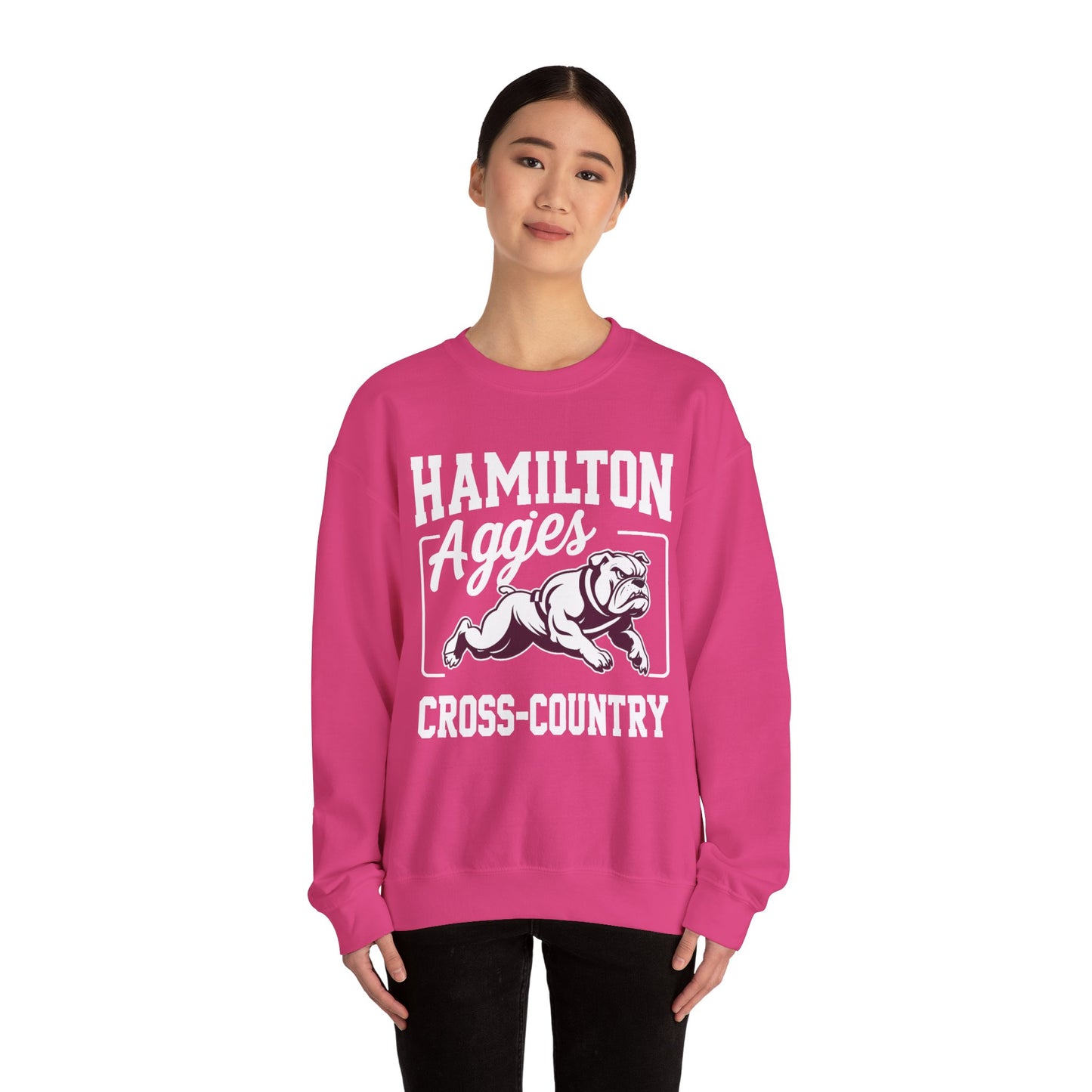 Adult Crewneck Sweatshirt \ Hamilton Aggies Cross-Country \ HCC2