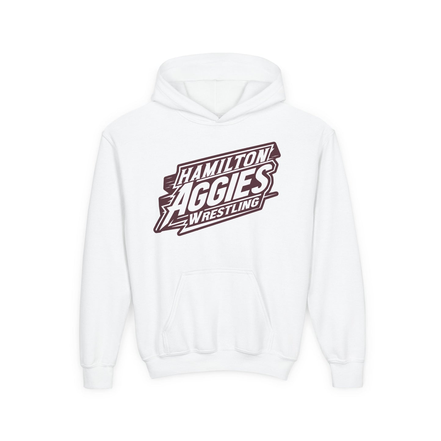 Youth Hoodie Sweatshirt \ Hamilton Aggies Wrestling \ HAW1