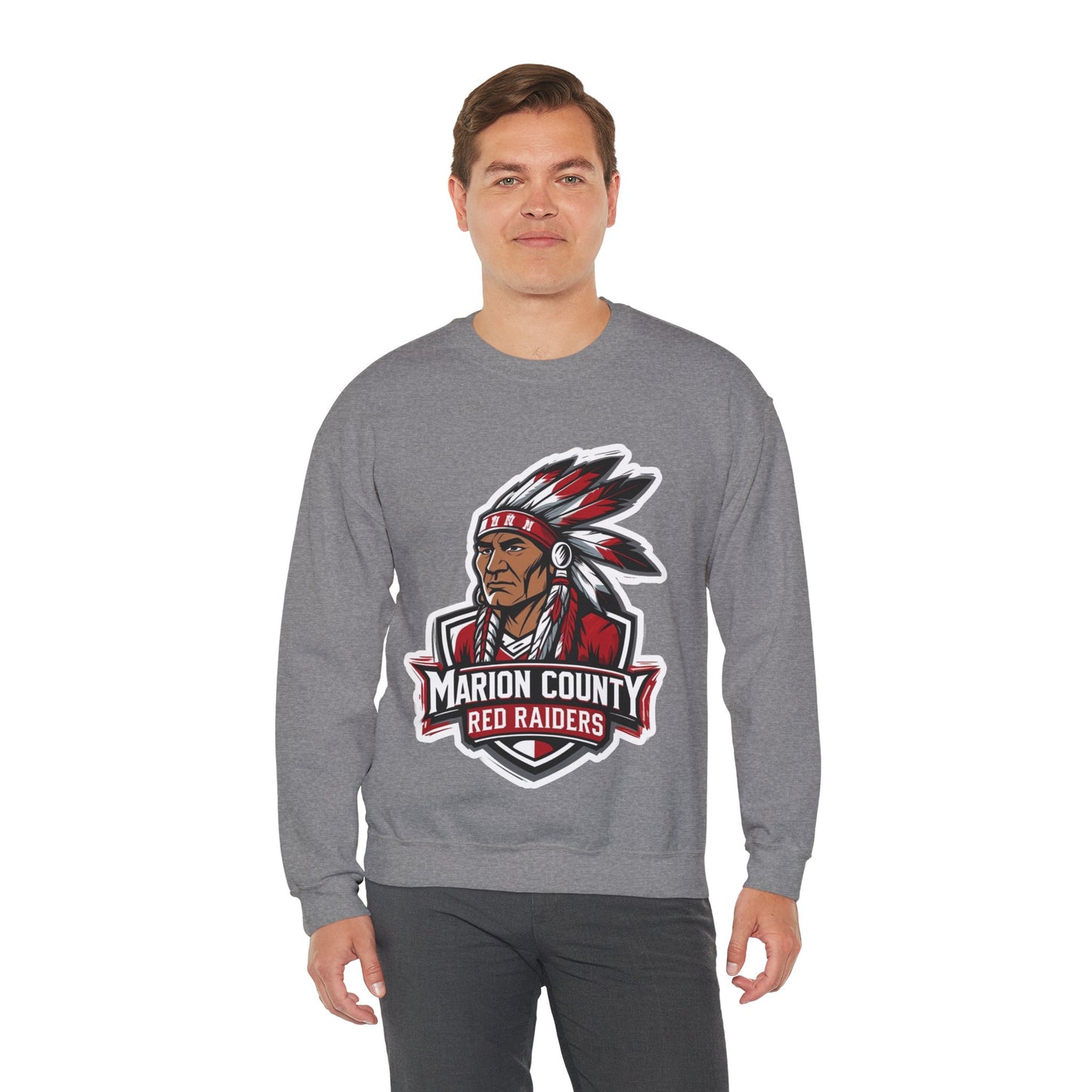 Adult Crewneck Sweatshirt \ Marion County Red Raiders \ MC2