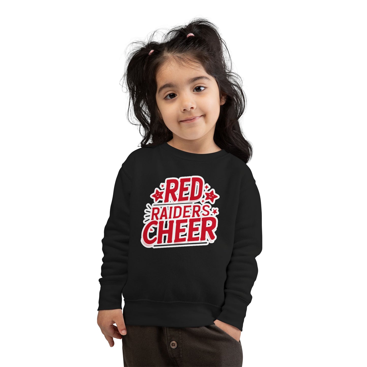 Toddler Crewneck Sweatshirt \ Marion County Red Raiders Cheer \ MCC2