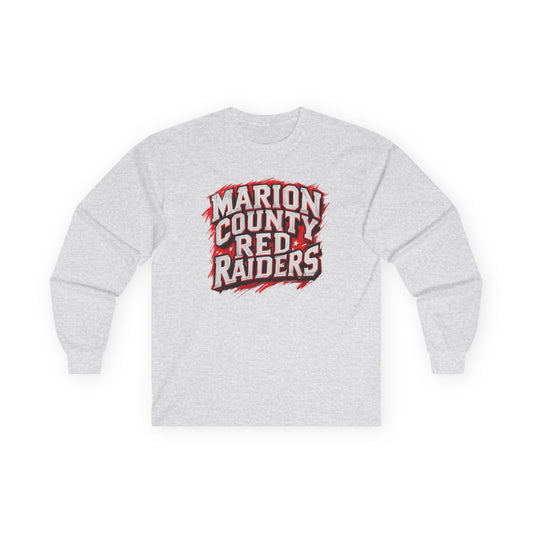 Adult Long Sleeve Tee \ Marion County Red Raiders \ MC1