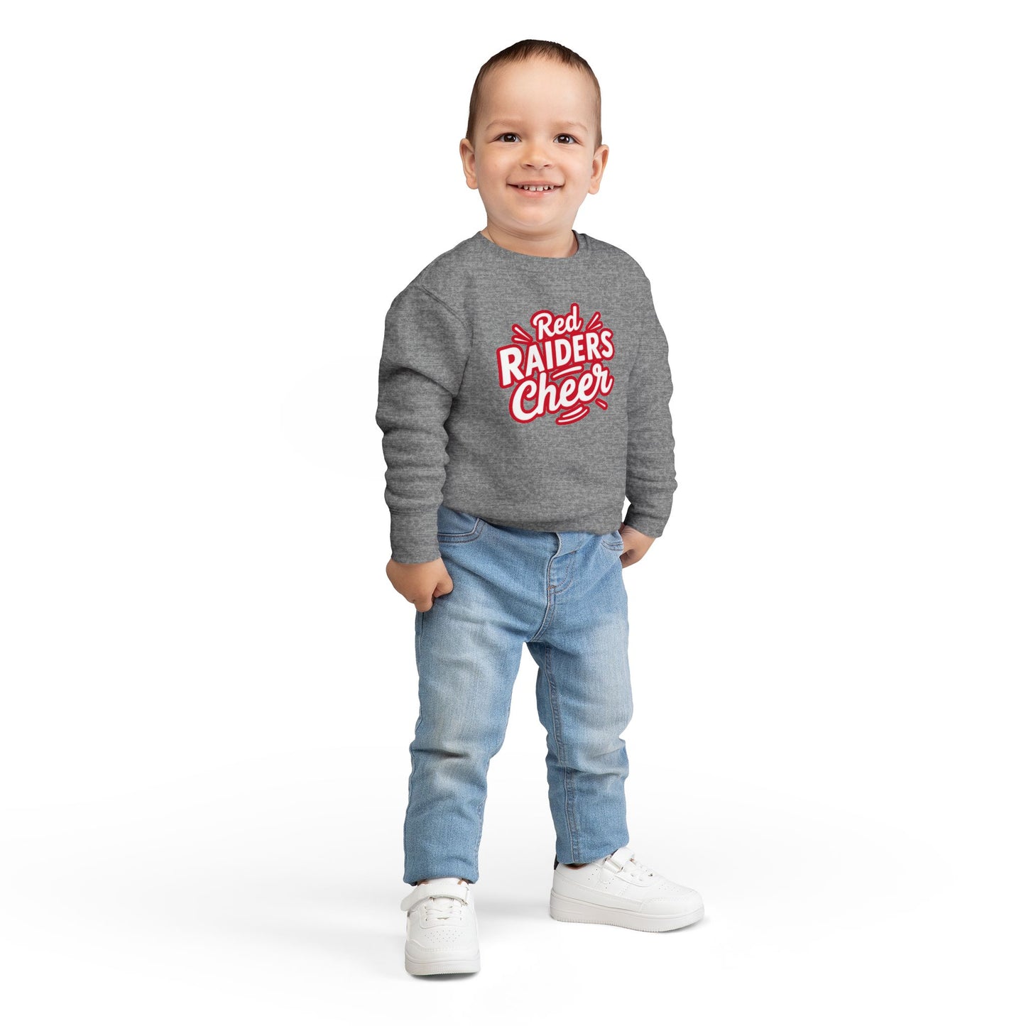 Toddler Crewneck Sweatshirt \ Marion County Red Raiders Cheer \ MCC1