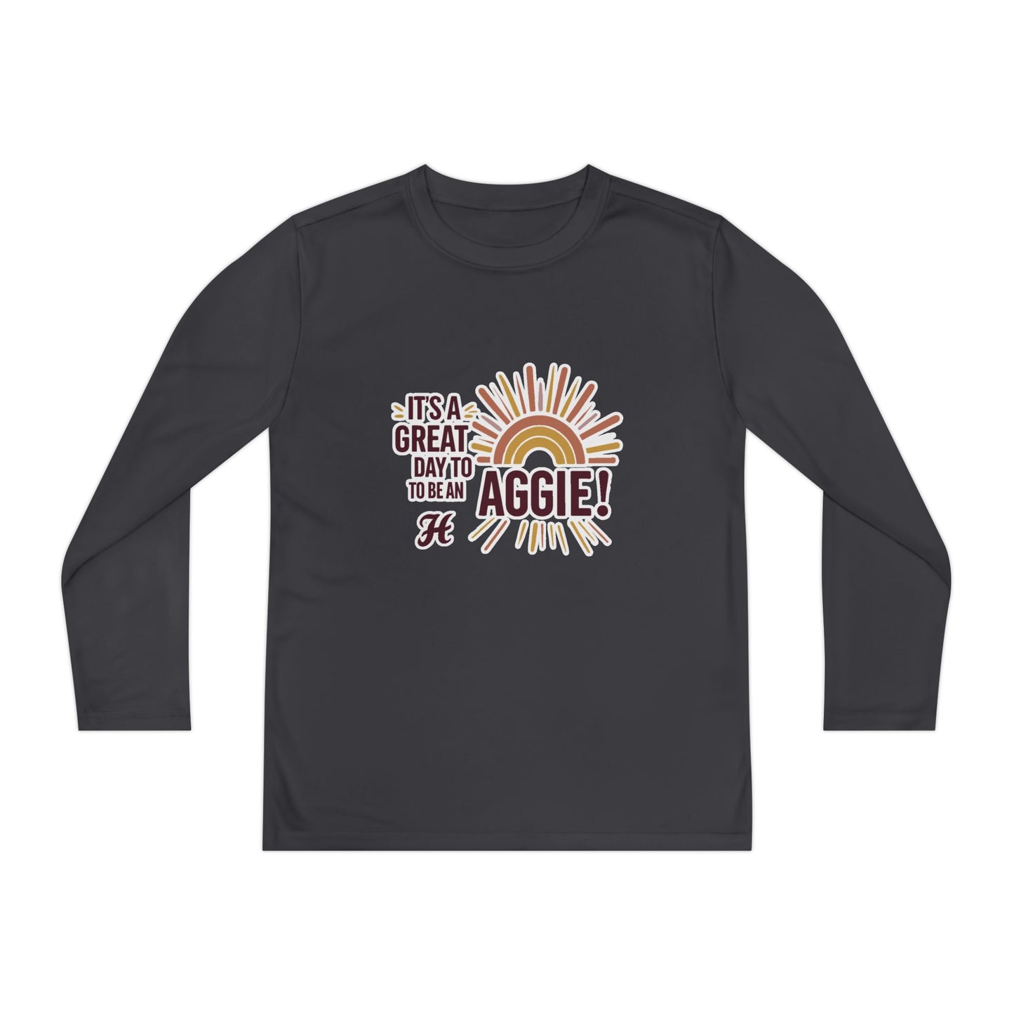Youth Long Sleeve Tee \ It's a Great Day to be an Aggie! \ GDA1