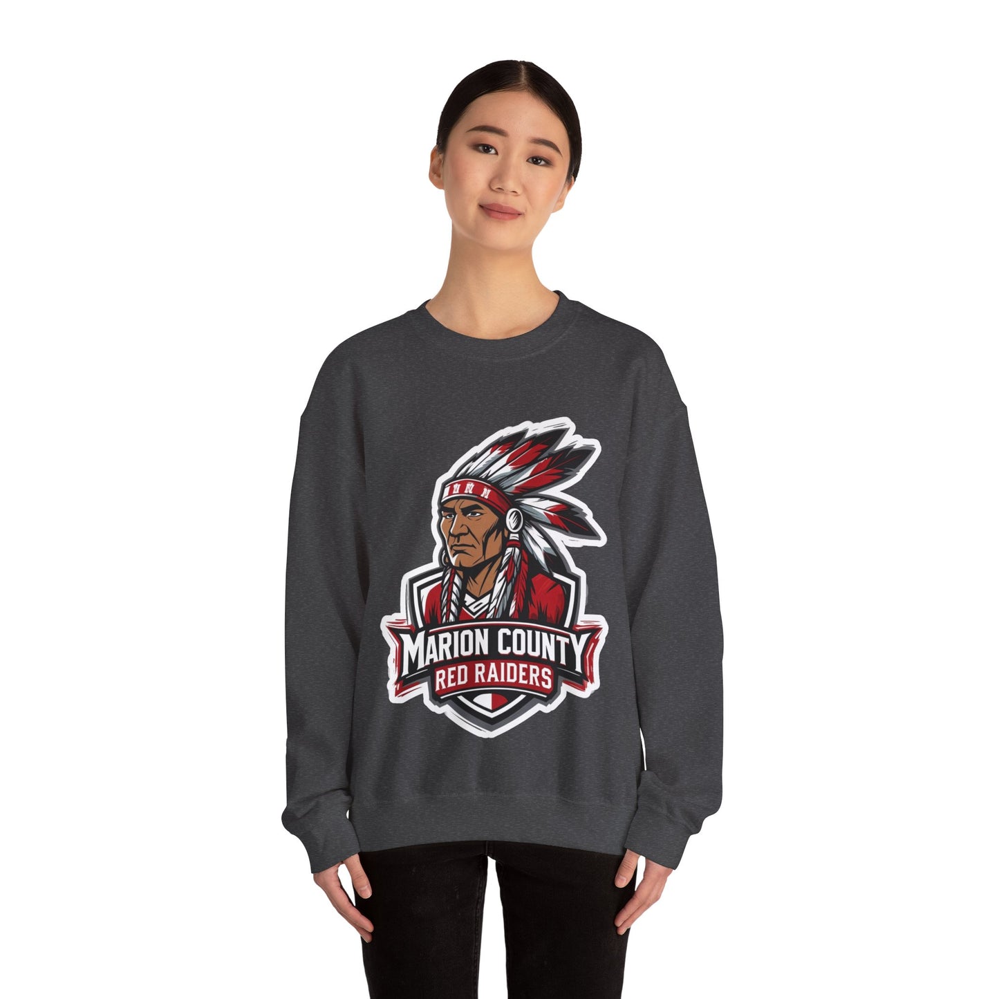 Adult Crewneck Sweatshirt \ Marion County Red Raiders \ MC2
